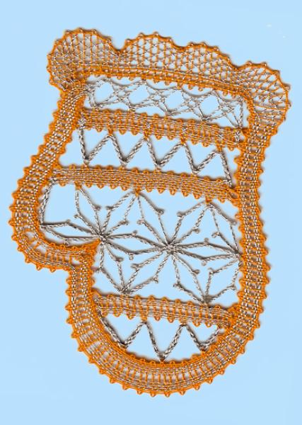 524 Klöppelbrief Handschuh "Nostalgie"